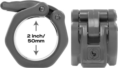 HEX Olympic Barbell Clamps 2 Pcs – Heavy Duty Bar Clamps for 2” & 50Mm Olympic Bars – Secure Weight Bar Clamps for Strength Training & Home Gym Accessories – Purple