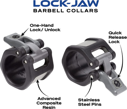 HEX Olympic Barbell Clamps 2 Pcs – Heavy Duty Bar Clamps for 2” & 50Mm Olympic Bars – Secure Weight Bar Clamps for Strength Training & Home Gym Accessories – Purple