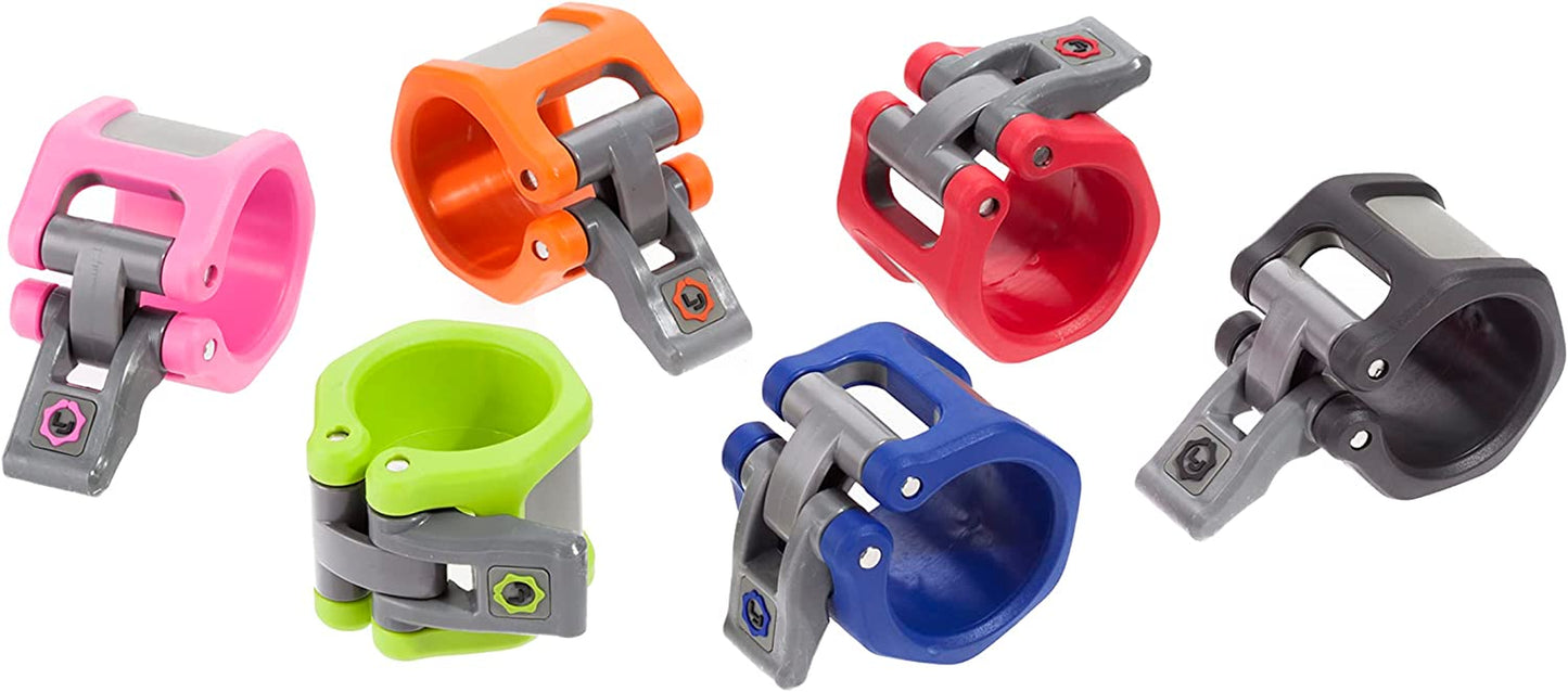 HEX Olympic Barbell Clamps 2 Pcs – Heavy Duty Bar Clamps for 2” & 50Mm Olympic Bars – Secure Weight Bar Clamps for Strength Training & Home Gym Accessories – Purple